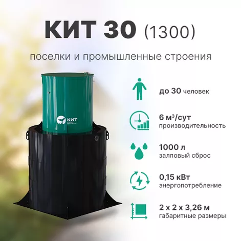 Станция биологической очистки КИТ 30 (К-30-1300) в Комсомольске